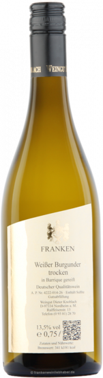 2024 Weißer Burgunder trocken - Weingut Knoblach