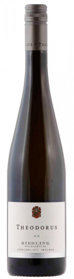 2014 Riesling vom Muschelkalk** Lagenwein halbtrocken Bio - Theodorus Wein- und Sektgut