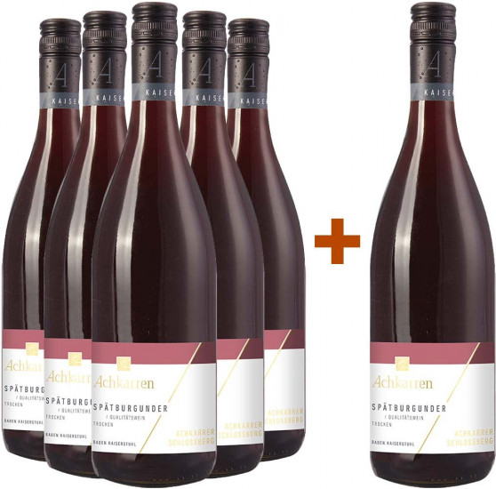 5+1 Paket Achkarrer Schlossberg Spätburgunder QbA trocken - Winzergenossenschaft Achkarren