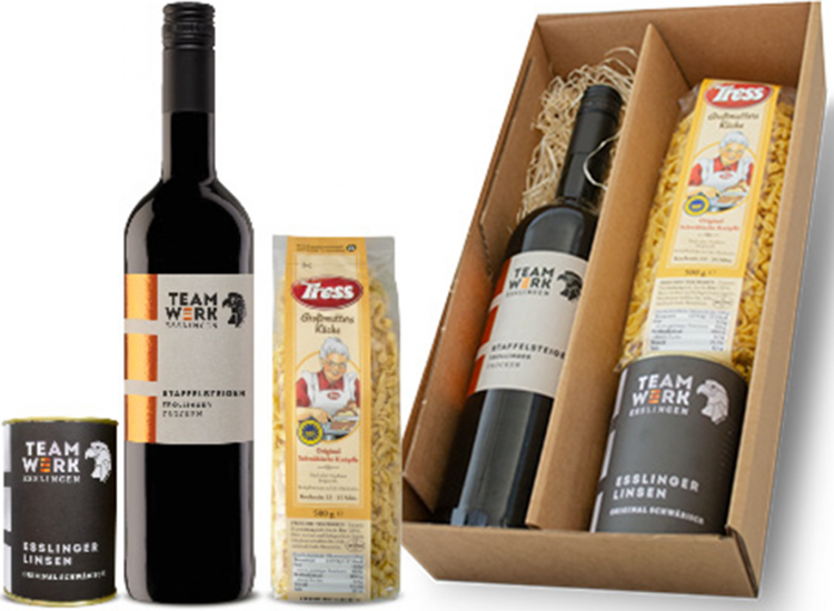 2er Präsentkarton Schwäbisches Schlemmerpäckle  - Teamwerk Esslingen e.G.