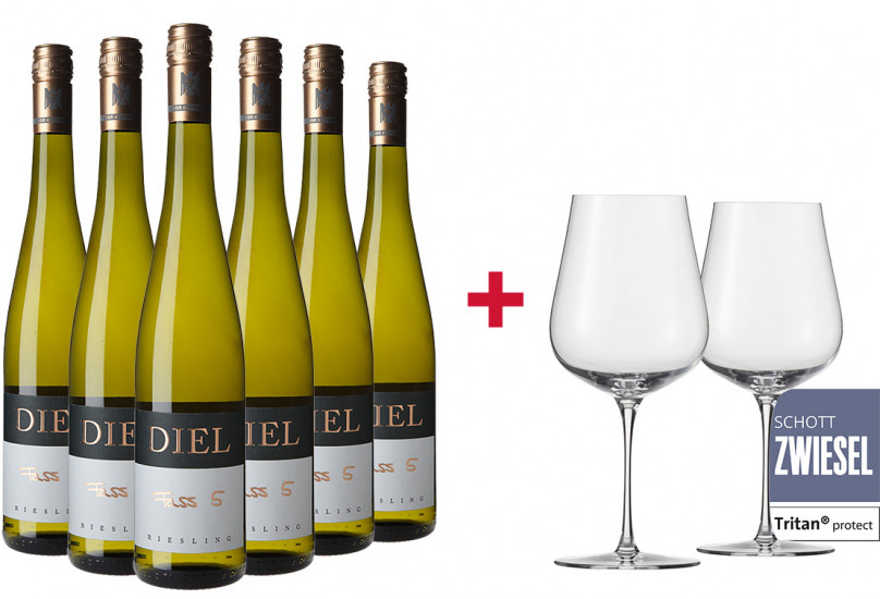 Riesling Fass 5 Paket + Gratis 2er Set Schott Zwiesel AIR Gläser