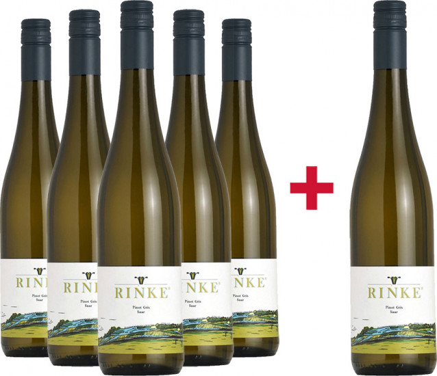 5+1 Saar Pinot Gris (Grauburgunder) Paket - Weingut Rinke