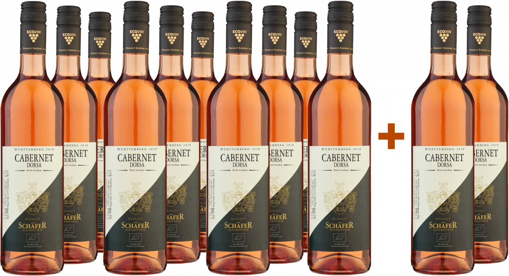 10+2 Paket Cabernet Dorsa Rosé BIO Bio - Bioweingut Schäfer