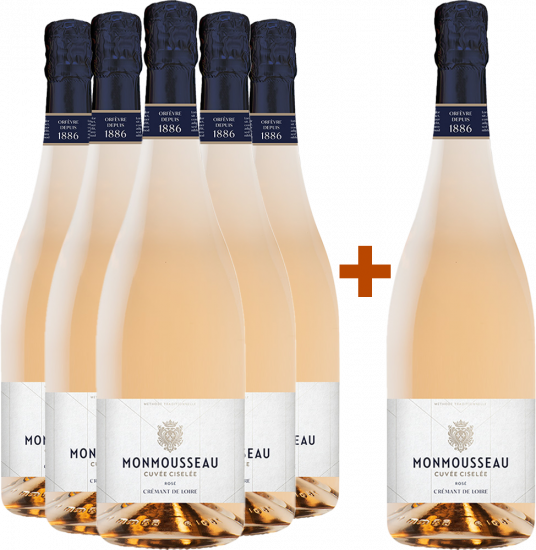 5+1 Paket Crémant Ciselée Rosé - Monmousseau