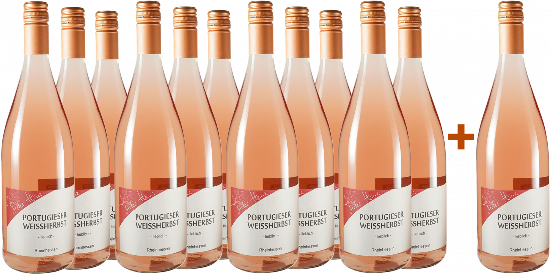 11+1 Paket Portugieser Weißherbst lieblich 1,0 L - Weingut Dieter Heinz
