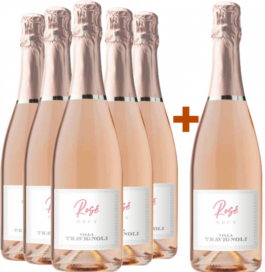 5+1 Paket Spumante Rosè - Villa Travignoli
