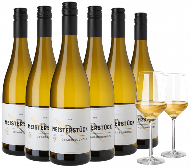 2018 Meisterstück Grauburgunder Paket inkl. Gläser