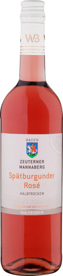 2022 Spätburgunder Rosé Zeuterner Mannaberg halbtrocken - Winzer von Baden