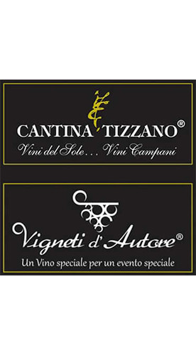 Cassetta in Legno con 2 Bottiglie Vesuvio DOC Lacryma Christi Rosso - Vesuvio Doc Lacryma Christi Bianco - Cantina Tizzano