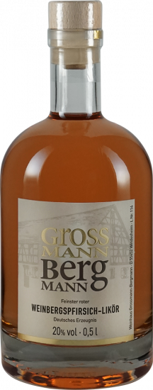 Roter Weinbergspfirsich-Likör 0,5 L - Weingut Grossmann-Bergmann