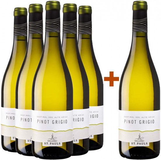 5+1 Paket Pinot Grigio Alto Adige DOC trocken - Kellerei St. Pauls