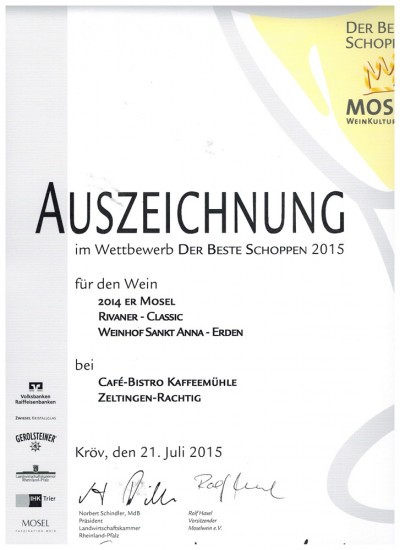 2014 Rivaner Classic QbA - Weingut Sankt Anna