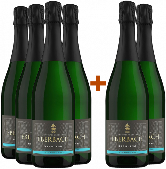 4+2 Paket Eberbach Sparkling Riesling Alkoholfrei - Kloster Eberbach