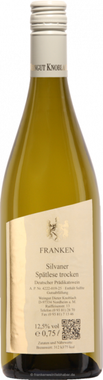 2024 Silvaner Spätlese trocken - Weingut Knoblach