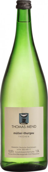 2023 Müller-Thurgau trocken 1,0 L - Weingut Thomas Mend