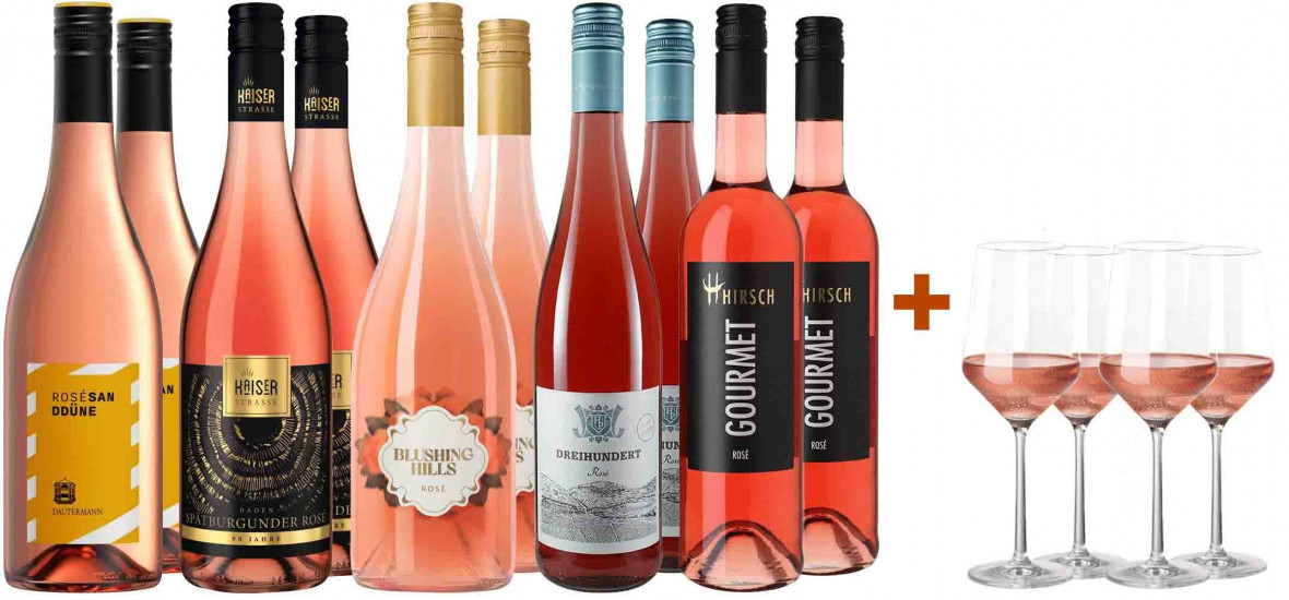 Rosé Premium-Collection mit 4 gratis Zwiesel Gläsern