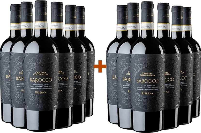 6+6 Paket Barocco Riserva Montepulciano d'Abruzzo Colline Teramane DOCG - Cantina Colonnella
