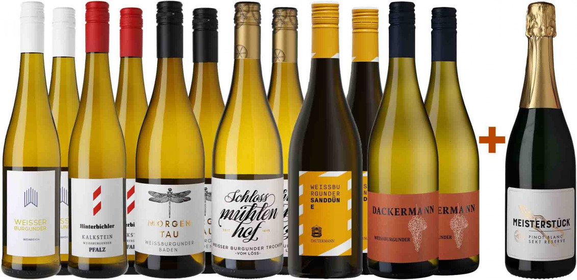 Großes Weißburgunder-Paket + Gratis Meisterstück Sekt Réserve