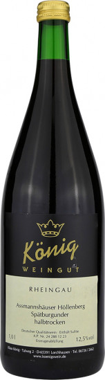 2021 Assmannshäuser Höllenberg Spätburgunder halbtrocken 1,0 L - Weingut Klaus u. Ursula König GbR
