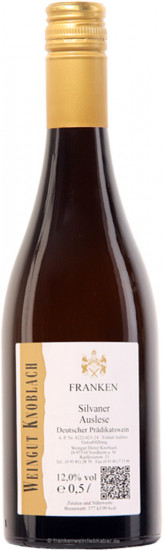 2023 Silvaner Auslese lieblich 0,5 L - Weingut Knoblach