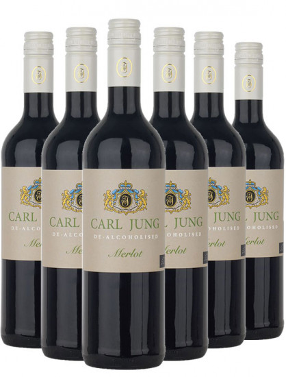 Merlot Alkoholfreies Getränk aus BIO-Wein (6 Flaschen) - Carl Jung
