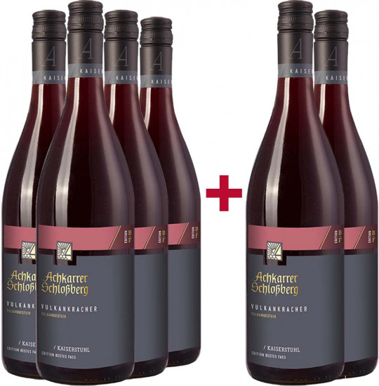 4+2 Paket Vulkankracher Rotwein-Cuvée Edition Bestes Fass - Winzergenossenschaft Achkarren