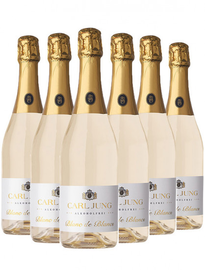 Blanc de Blancs Chardonnay SEKT Alkoholfrei (6 Flaschen) - Carl Jung
