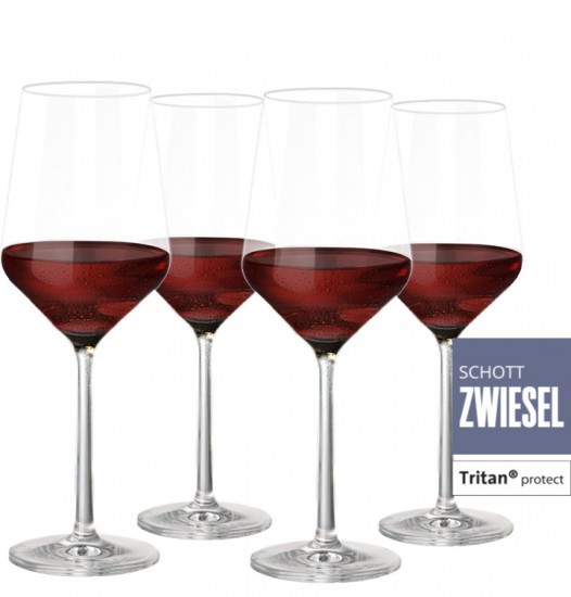 4er Set Zwiesel Kristallglas Pure Rotweinglas