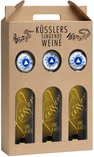 2021 Singender Wein für den besten Papa 3er-Geschenkkarton weiß trocken - Winzerhof Küssler