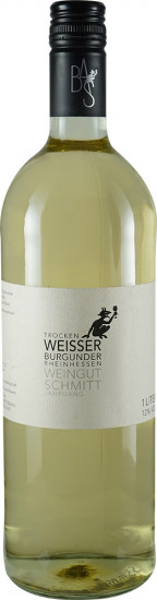 2023 Weißer Burgunder trocken Bio 1,0 L - Weingut Bürgermeister Adam Schmitt