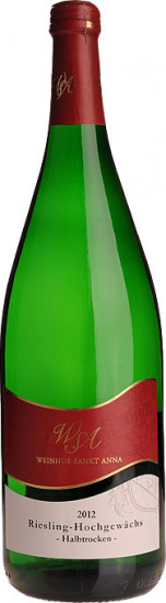 2012 Riesling -Hochgewächs halbtrocken 1L - Weingut Sankt Anna