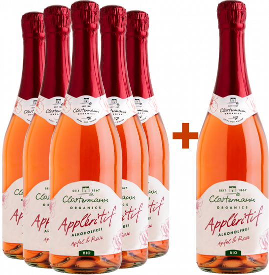 5+1 Paket Applértif Apfel & Rose BIO Bio - Clostermann Organics