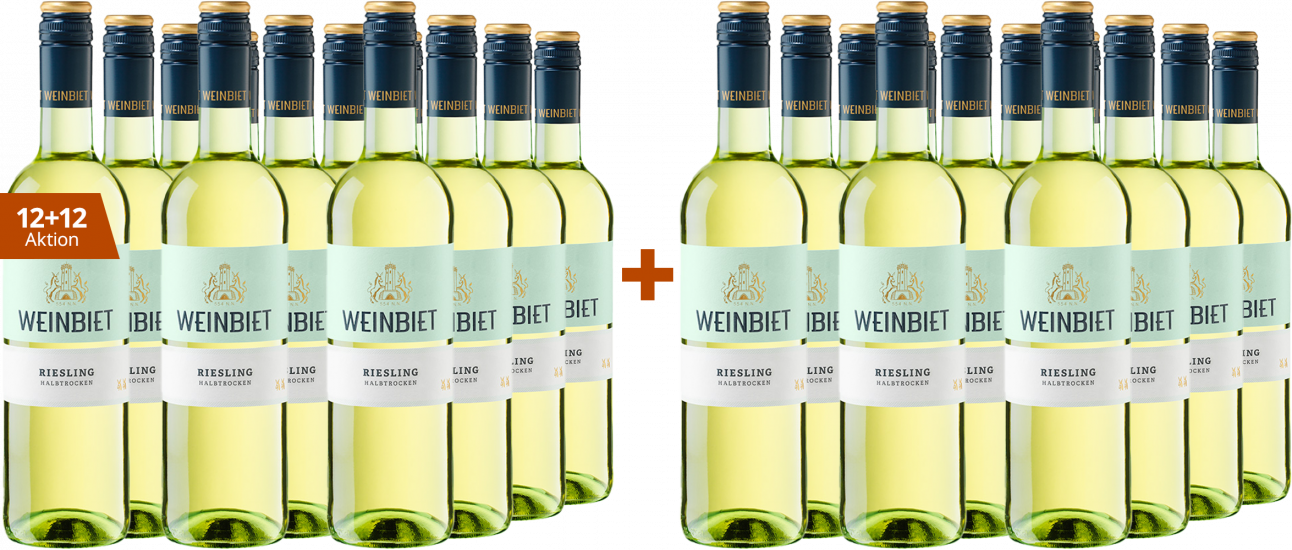 12+12 Paket Riesling halbtrocken - Weinbiet Manufaktur