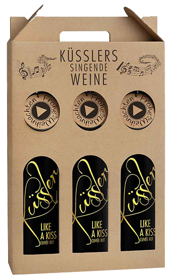 2024 Singender Weihnachtswein im 3er-Geschenkkarton weiß trocken - Winzerhof Küssler