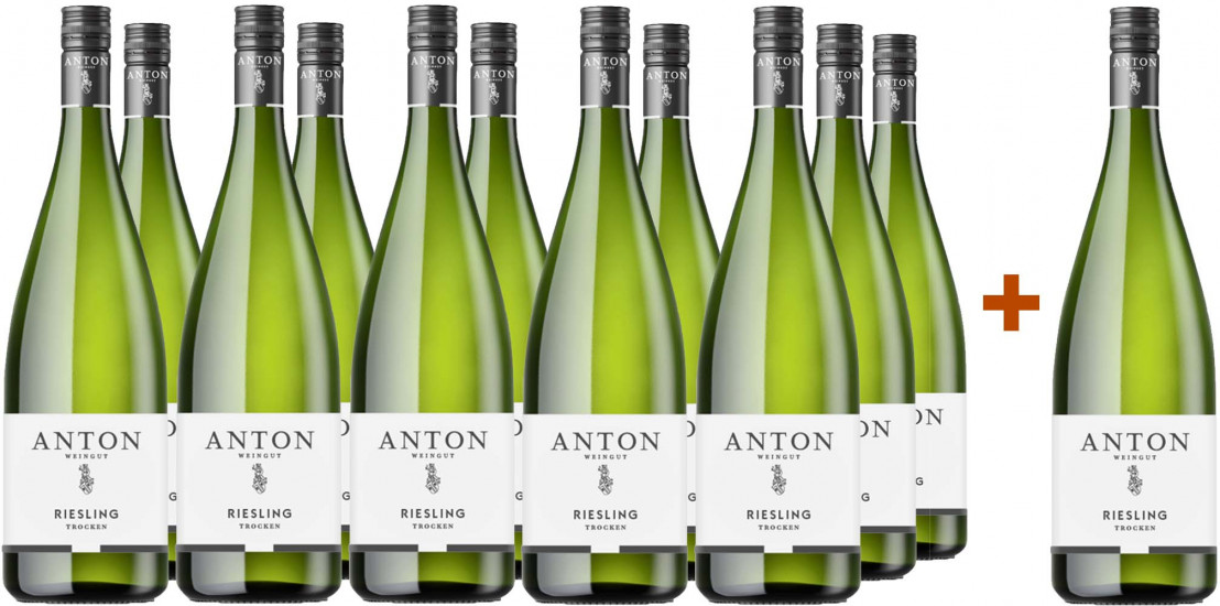 11+1 Paket Riesling trocken 1,0L - Weingut Anton
