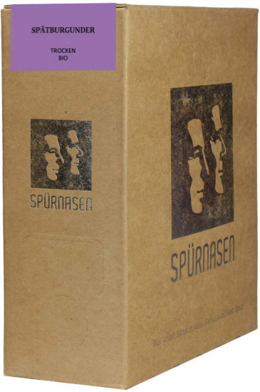 2015 Spätburgunder trocken 2,25 L Bag-in-Box Weinschlauch BIO - SPÜRNASEN Wein
