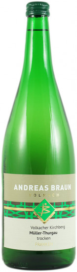 2024 Volkacher Kirchberg Müller-Thurgau trocken 1,0 L - Weingut Andreas Braun