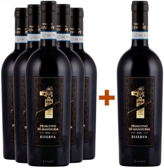 5+1 Paket Uno Premium Edition Primitivo di Manduria Riserva DOC - Tenuta Antonini Alessio