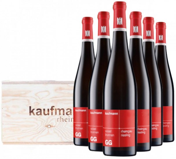 Hattenheimer Wisselbrunnen Riesling VDP.Großes Gewächs-Paket in Holzkiste - Weingut Kaufmann (ehem. Hans Lang)