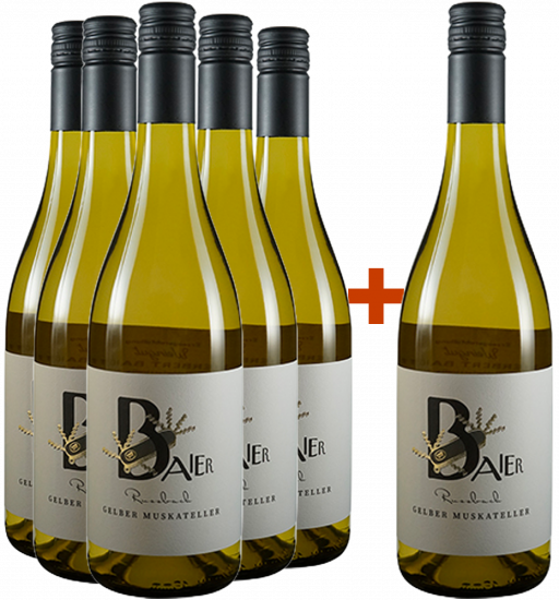 5+1 Gelber Muskateller halbtrocken - Weingut Baier