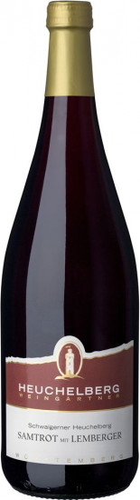 2022 Schwaigerner Heuchelberg Samtrot mit Lemberger halbtrocken 1,0 L - Heuchelberg Weingärtner eG