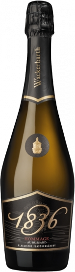 Hommage 1836 weiß b.A. Sachsen Klassische Gärung extra trocken - Sächsisches Staatsweingut Schloss Wackerbarth
