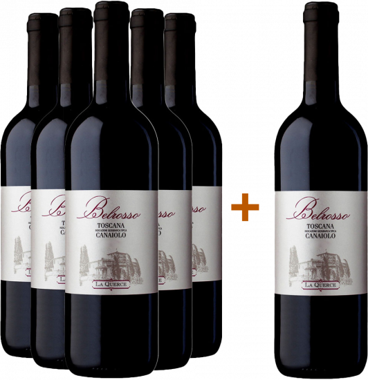 5+1 Paket Belrosso Canaiolo Toscana IGP Bio - La Querce