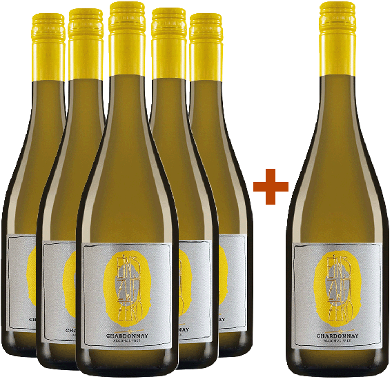 5+1 Paket EINS-ZWEI-ZERO Chardonnay entalkoholisiert - Weingut Leitz