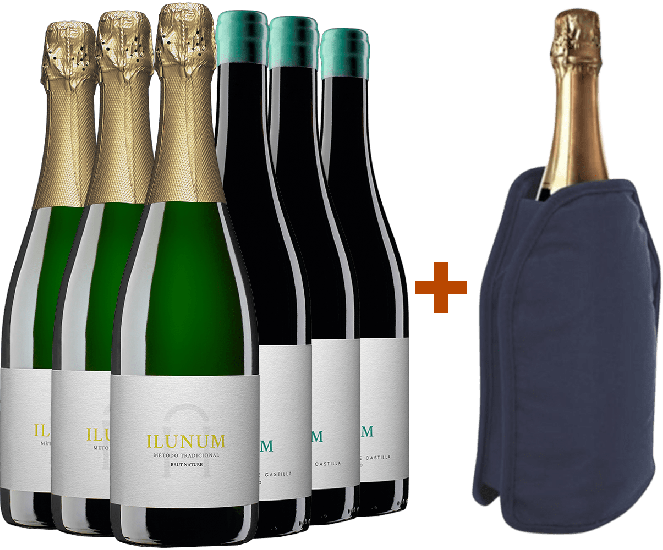 Pack descuento Ilunum Espumoso y Tinto Castilla VT + (regalo funda enfriadora) - Ilunum