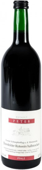 2018 Dornfelder Rotwein halbtrocken - Weingut Peter
