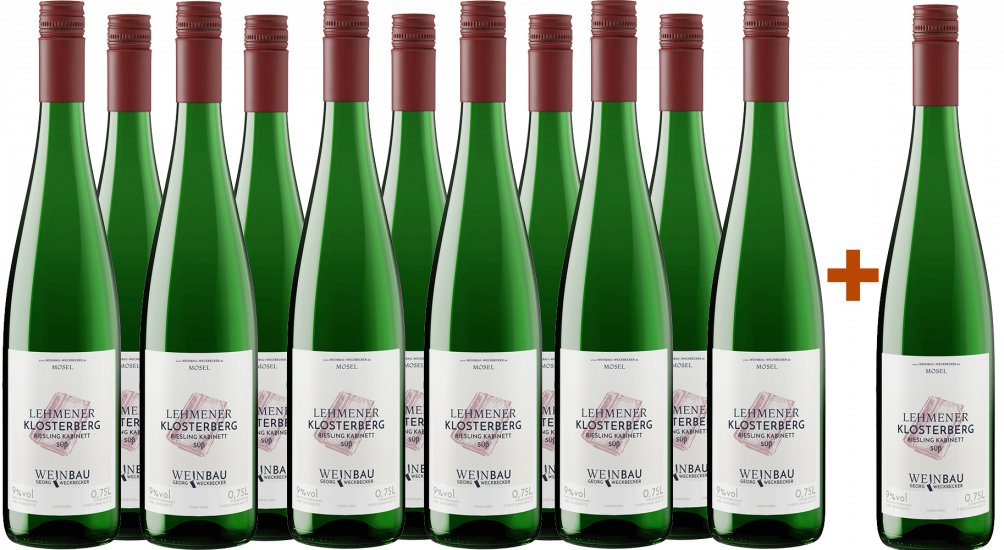 11+1 Lehmener Klosterberg Riesling Kabinett süß - Weinbau Weckbecker