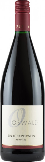 Ein Liter Rotwein feinherb 1,0 L - Weingut Oswald