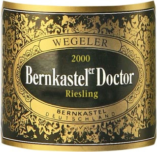 2000 Bernkasteler Doctor Riesling QbA Erste Lage Trocken - Weingut Wegeler