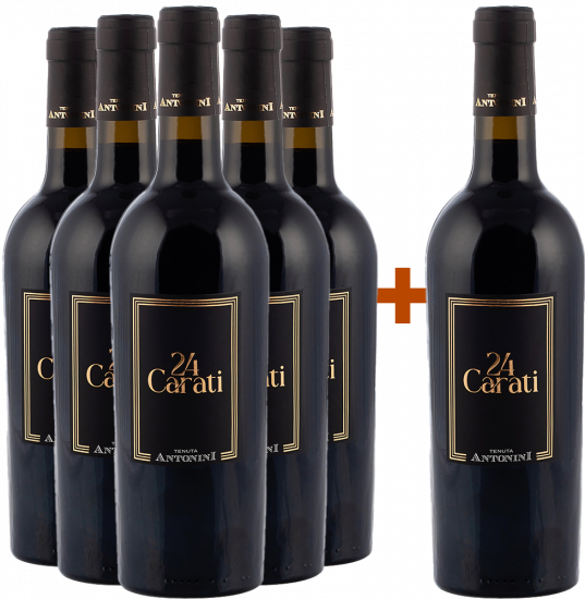 5+1 Paket 24 Carati Rosso Montepulciano d'Abruzzo DOC - Tenuta Antonini Alessio